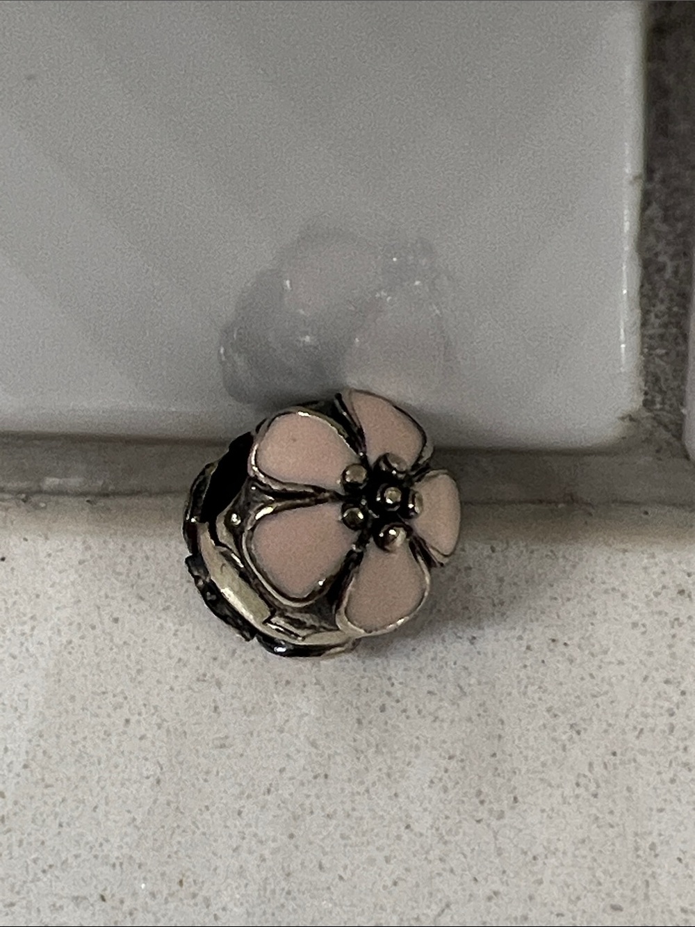Pandora Cherry Blossom Enamel Flower Bead - retired